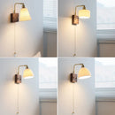 Helnys White Ceramic LED Wall Lights with Adjustable Copper Arm
