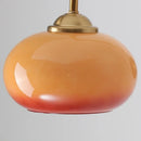 Helnys Nordic Round Glass LED Wall Lights with Wood Base