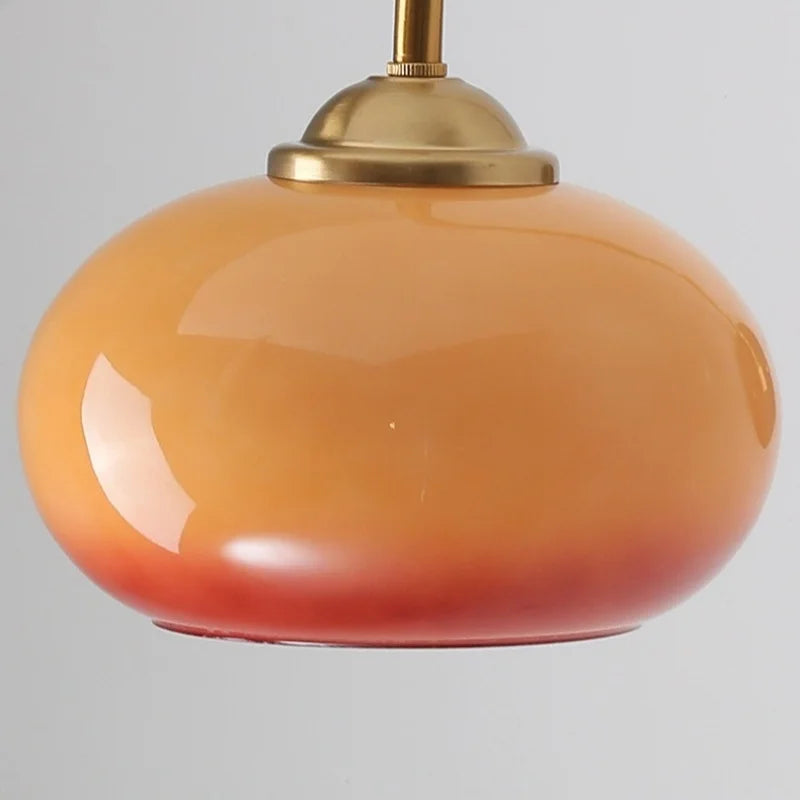 Helnys Nordic Round Glass LED Wall Lights with Wood Base