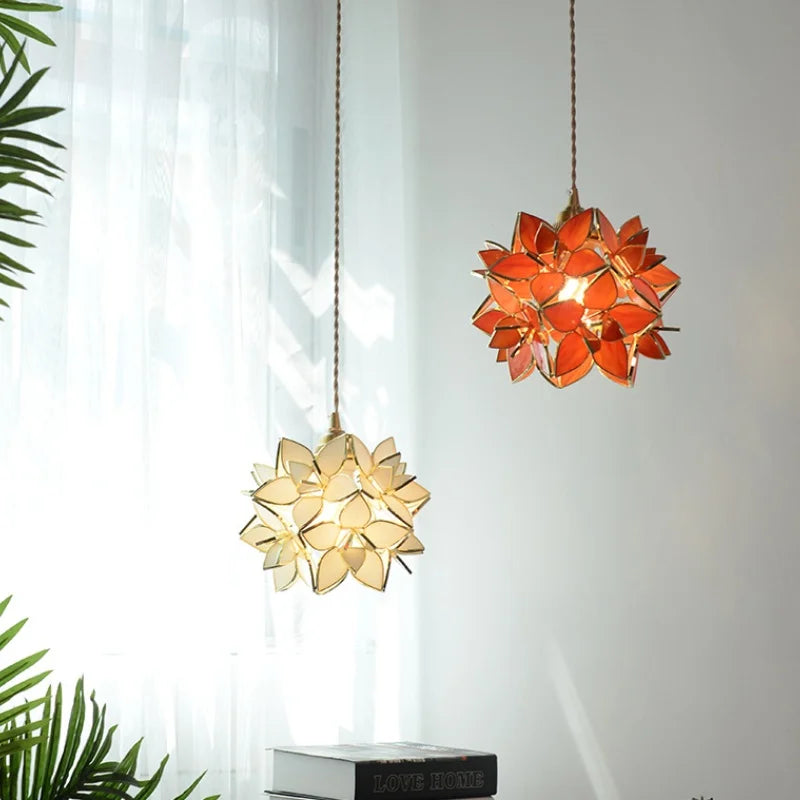 Helnys Glass Copper LED Pendant Lamp E27 Nordic Modern Luxury Hanging Lights