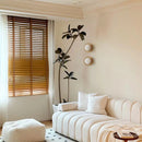 Helnys Round Wood Glass Ball LED Wall Sconces Bedroom Living Room Bathroom Lighting Fixtures