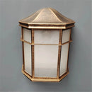 Helnys Rustic E27 Outdoor Wall Sconce with Frost Acrylic Shade