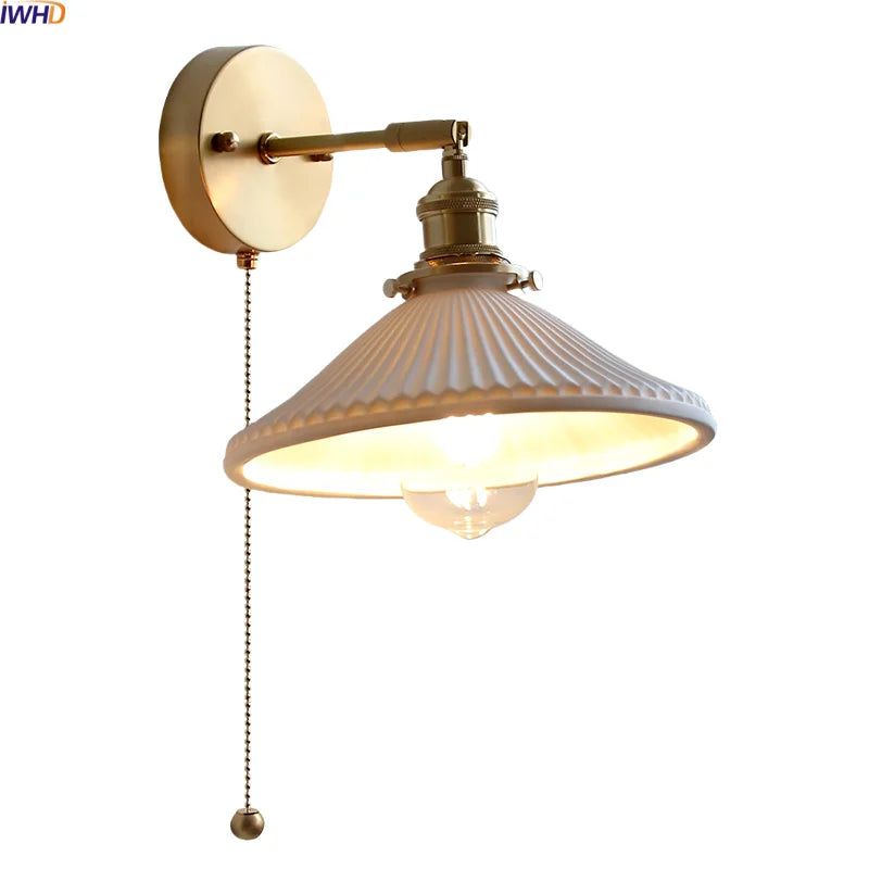 Helnys Ceramic LED Wall Light for Indoor Decor, Stair Lighting, Living Room, Balcony