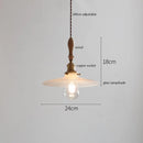 Helnys Flower Ceramic LED Pendant Light, Modern Nordic Style Copper Hanging Lamp