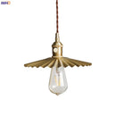 Helnys Nordic Copper LED Pendant Light with Knob Switch - Modern Hanging Lamp