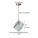 Helnys Square Glass LED Pendant Lamp for Kitchen Dining Living Room