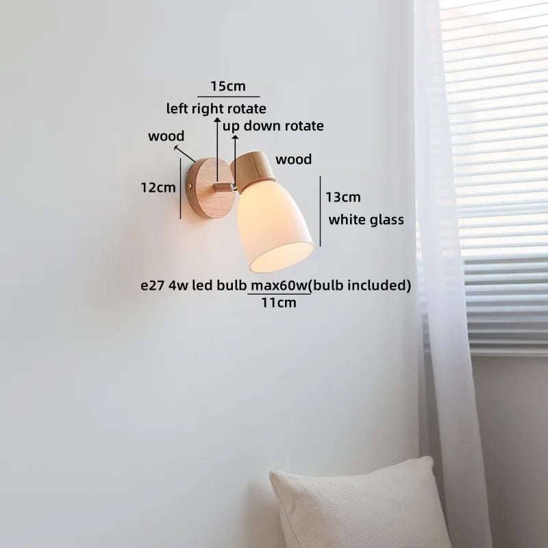 Helnys Nordic LED Wall Sconce Up Down Rotate Ceramic Indoor Light