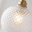 Helnys Nordic Glass Globe LED Pendant Light Fixture - Adjustable Hanging Lamp