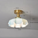 Helnys Milky Glass LED Ceiling Lamp Modern Indoor Lighting for Home and Living Room