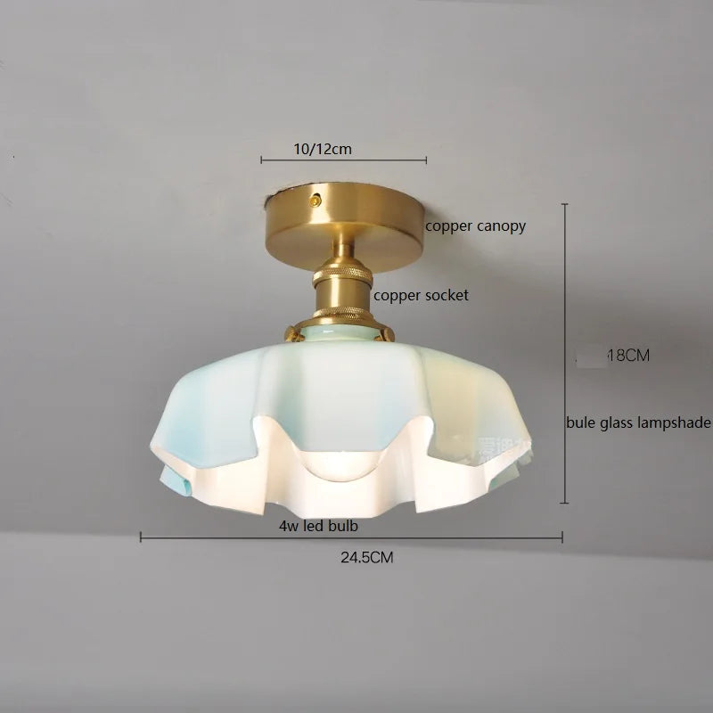 Helnys Milky Glass LED Ceiling Lamp Modern Indoor Lighting for Home and Living Room