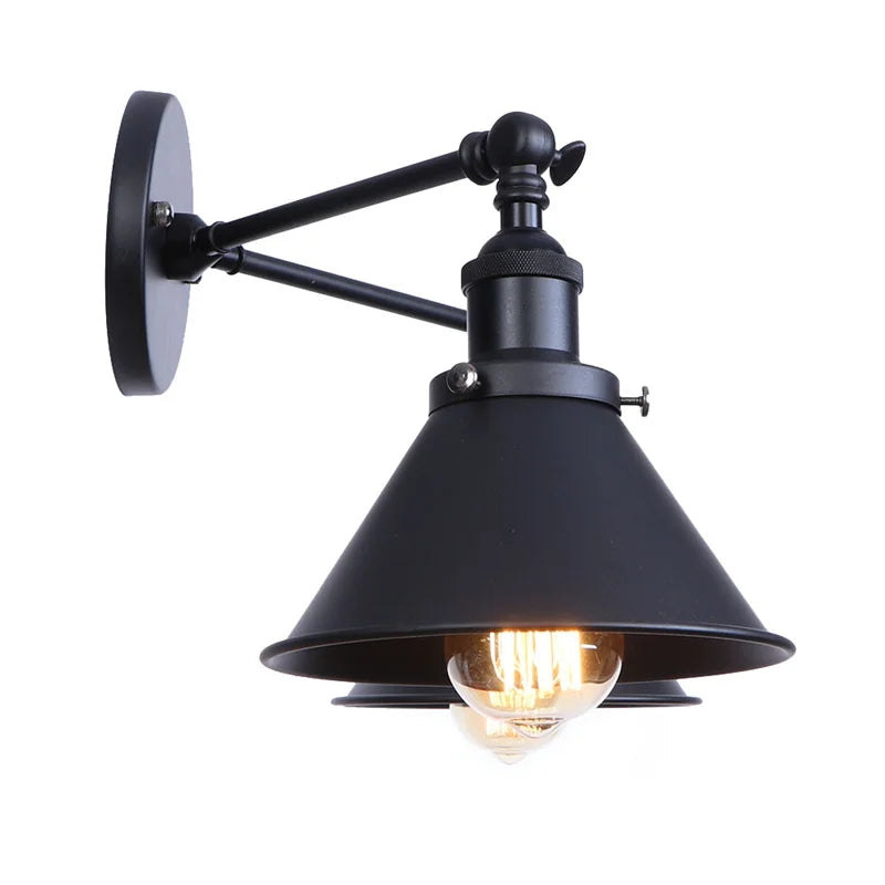 Helnys Loft Iron LED Wall Lamp 2 Heads Vintage Industrial Style Up Down Light