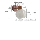 Helnys Wood Cream Glass Wall Lamp for Living Room & Bathroom