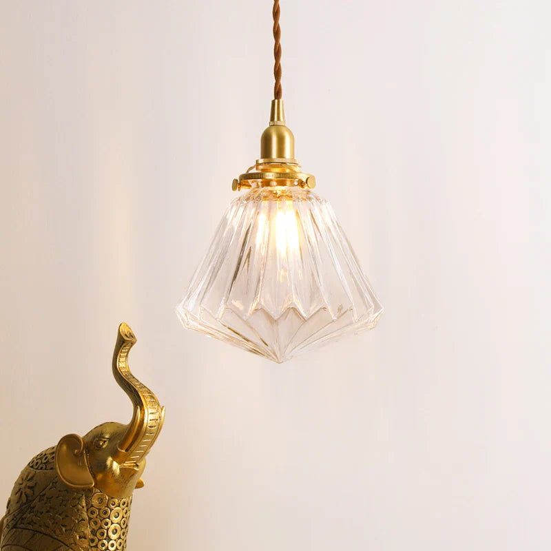 Helnys Diamond Glass LED Pendant Lamp for Indoor Lighting in Modern Nordic Style