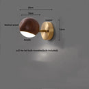Helnys LED Wall Sconce Walnut Wood Base Modern Art Lamp