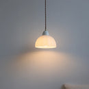 Helnys White Glass LED Pendant Light for Home Decor, Modern Hanging Lamparas Colgantes