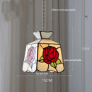 Helnys Flower Glass Copper Hanging Lamp: Nordic Modern LED Pendant Light
