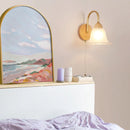 Helnys Nordic Glass LED Wall Light with Pull Chain Switch - Stylish Sconce for Home Decor