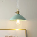 Helnys White Ceramic LED Pendant Light Fixture, Adjustable Nordic Modern Hang Lamp