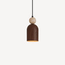 Helnys Wood Stone LED Pendant Light - Adjustable Nordic Modern Hanging Lamp