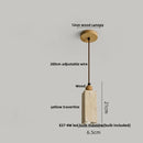 Helnys Wood LED Pendant Lamp Wabi Sabi Yellow Travertine Nordic Modern Home Decoration
