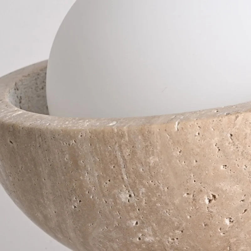 Helnys Nordic Modern LED Ceiling Light Yellow Stone Wood White BallLuxury Ceiling Lamp