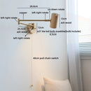 Helnys Nordic LED Swing Arm Wall Light for Bathroom and Bedroom