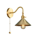 Helnys Copper LED Wall Lights with Pull Chain Switch for Indoor Home Lighting