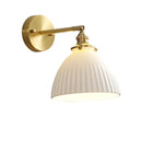 Helnys Nordic Ceramic LED Wall Light with Pull Chain Switch and E14 Socket