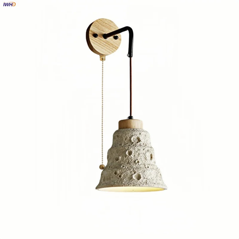 Helnys Nordic Cement LED Wall Lamp Sconce Modern Home Decor Stair Mirror Light