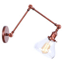 Helnys Retro Loft LED Wall Light Fixture Industrial Glass Indoor Lamp