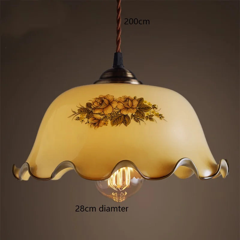 Helnys Vintage Copper Socket Pendant Lamp with Green Glass - 2023 Edition