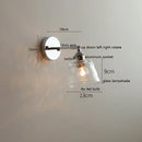 Helnys Modern Crystal LED Wall Sconce Silver Iron Bedroom Living Room Lamp