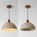 Helnys Wood Cement Mountain LED Pendant Light - Nordic Modern Hang Lamp