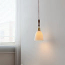 Helnys Ceramic Wood LED Pendant Chandelier - Nordic Modern Hanging Lamp