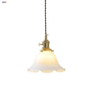 Helnys Glass LED Pendant Lamp Modern White Hanging Light Fixture