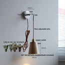 Helnys Walnut Ash LED Wall Lamp Sconce - Adjustable Japanese Style Stair Light Fixtures