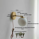 Helnys White Ball LED Wall Light - Modern Nordic Living Room Bedside Lamp