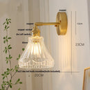 Helnys Brass LED Wall Lamp Sconce Pull Chain Switch Stair Light Fixtures