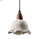 Helnys Modern LED Pendant Lamp Cement Wood Hanging Light