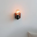 Helnys Wabi Sabi LED Wall Lamps Wooden Black Ceramic Design E27 Bulb