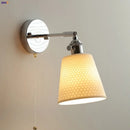 Helnys Modern Ceramic Wall Light with Pull Chain Switch