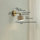 Helnys LED Wall Lamp Bedroom Gold Swing Arm Ceramic Light