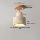 Helnys Yellow Cave Stone LED Ceiling Light Fixture Vintage Loft Ceiling Lamp