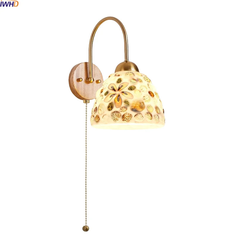 Helnys Shells Resin LED Wall Lamp for Indoor Bedroom Decor & Stair Light