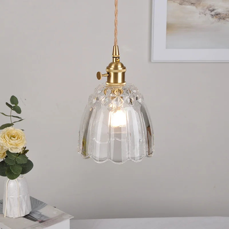 Helnys Clear Glass LED Pendant Lamp - Nordic Modern Minimalism Hanging Light