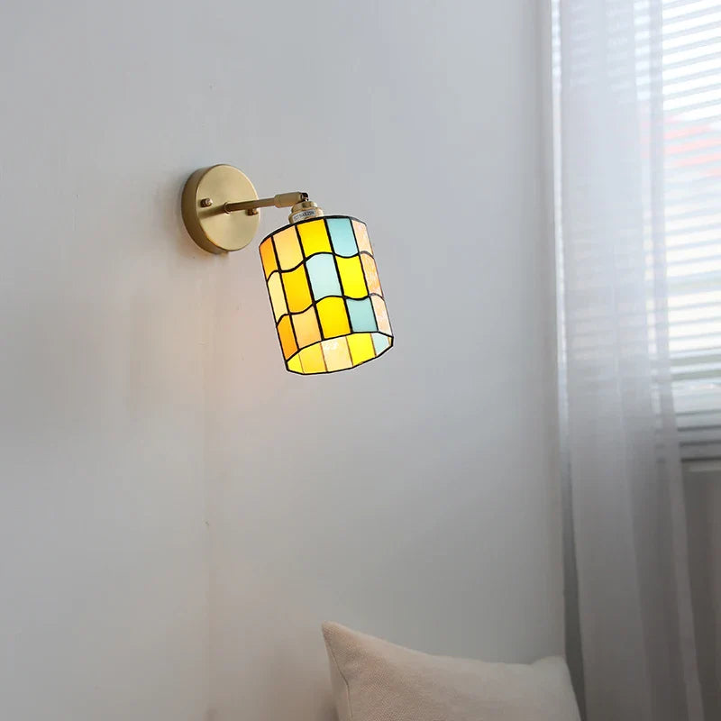 Helnys Round Glass LED Wall Lamps for Bedroom and Living Room