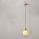 Helnys White Ceramic Brass Pendant Lights for Restaurant Bedroom - Nordic Style