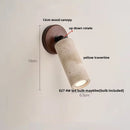 Helnys Yellow Travertine LED Wall Light with Pull Chain Switch