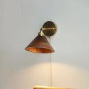 Helnys Copper Socket LED Wall Lights Pull Chain Switch Nordic Modern.arraycopy