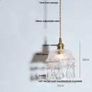Helnys Clear Glass LED Pendant Lamp Modern Nordic Style Adjustable Hanging Light